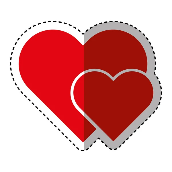 Corazón tarjeta de amor icono — Vector de stock