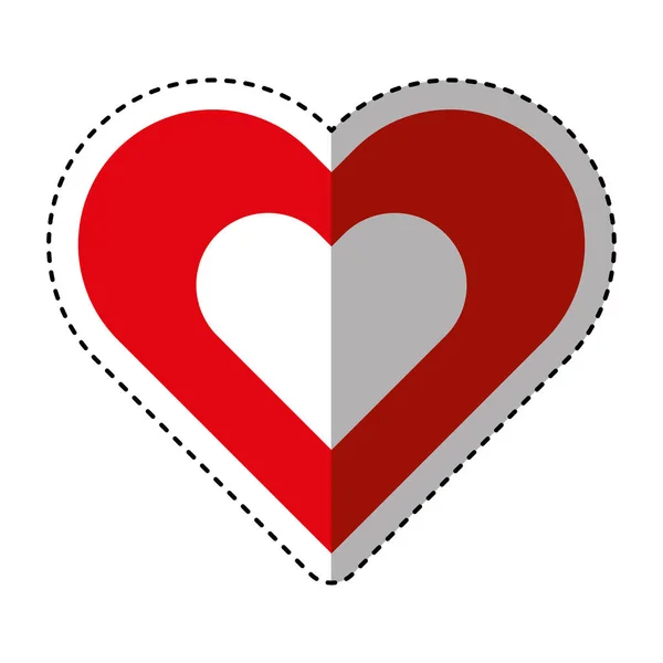 Icona della carta d'amore cuore — Vettoriale Stock