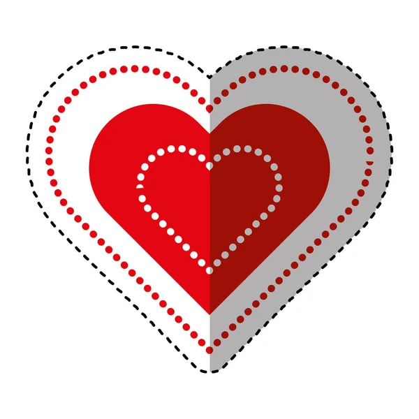 Hart liefde kaart pictogram — Stockvector