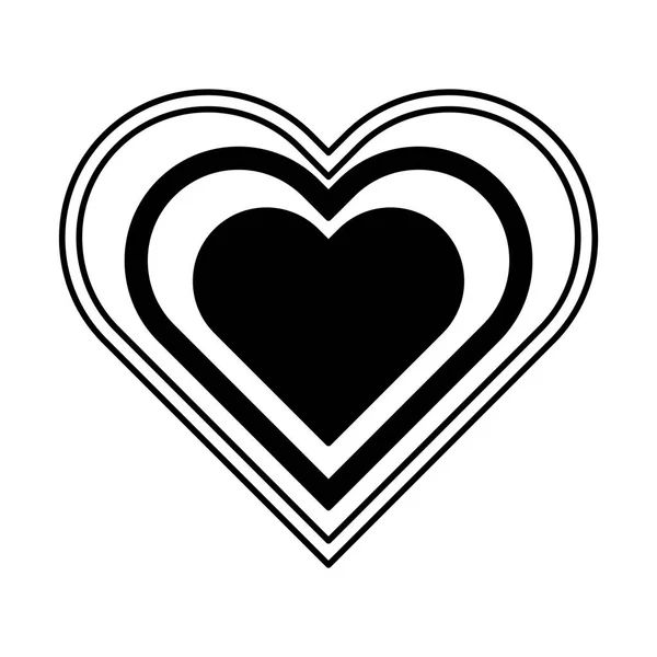 Icona della carta d'amore cuore — Vettoriale Stock