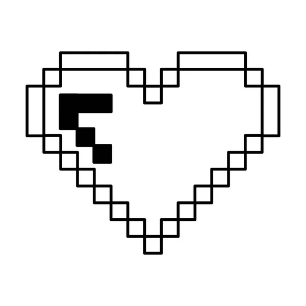 Coração ícone de cartão de amor — Vetor de Stock