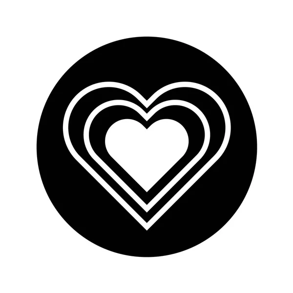 Heart love card icon — Stock Vector