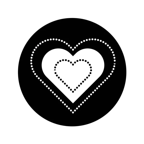 Heart love card icon — Stock Vector