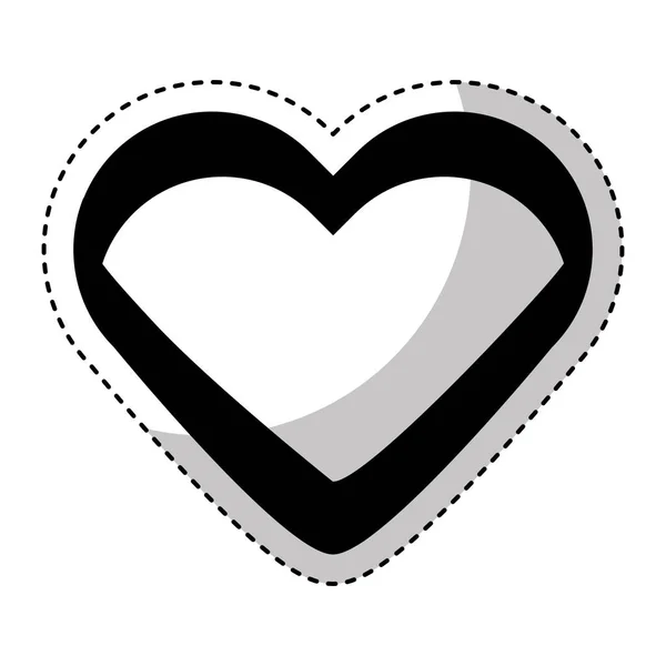 Icône de carte d'amour coeur — Image vectorielle