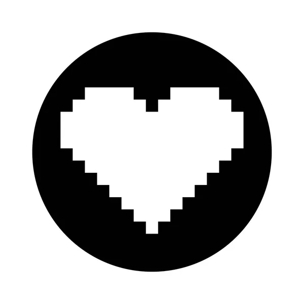 Hart liefde kaart pictogram — Stockvector