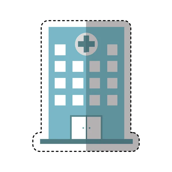Hospital building isolated icon — Stock Vector