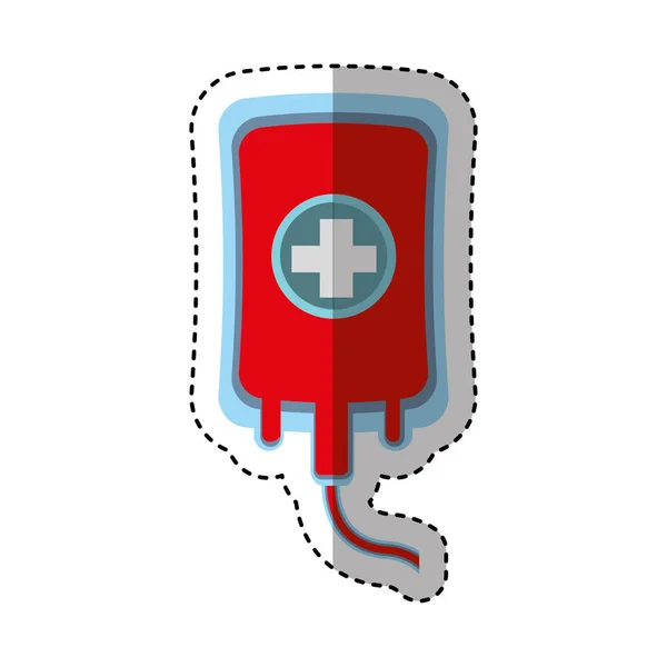 Sac de don de sang icône isolée — Image vectorielle