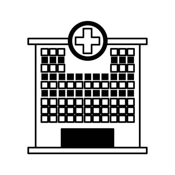Krankenhausbau isolierte Ikone — Stockvektor