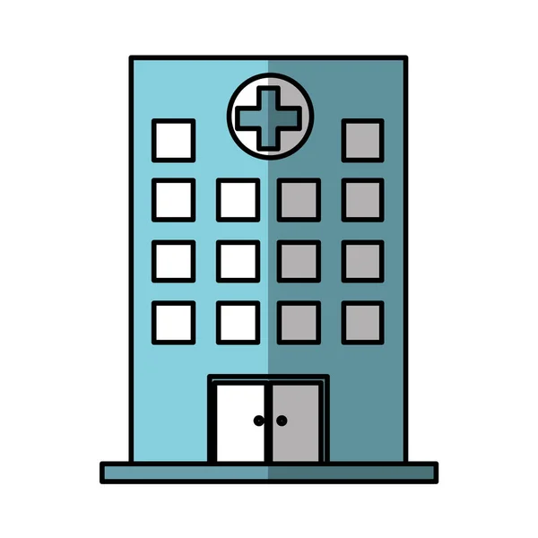 Bâtiment hospitalier icône isolée — Image vectorielle