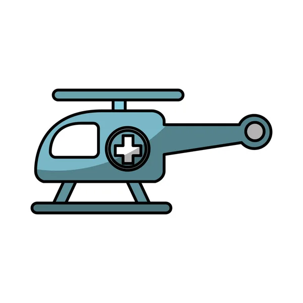 Ambulance helicopter isolated icon — Stock Vector