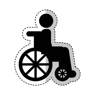 tekerlekli sandalye hasta simgesiyle