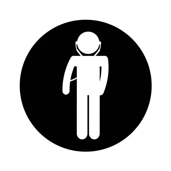 Icono de silueta avatar médico — Vector de stock