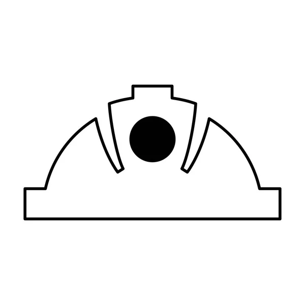 광산 헬멧 고립 된 아이콘 — 스톡 벡터