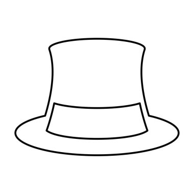 Beyefendi şapka izole simgesi