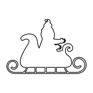 Noel Baba arabası izole simgesi