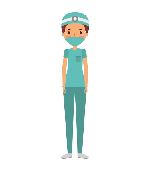 Personagem avatar cirurgião profissional — Vetor de Stock