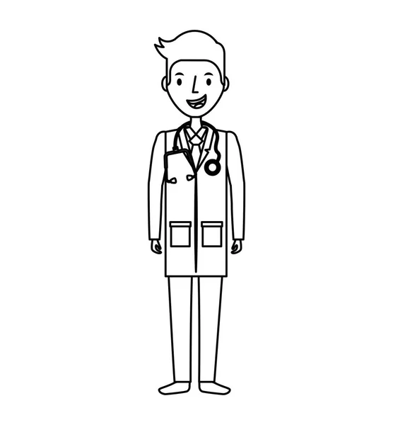 Professionele arts avatar karakter — Stockvector