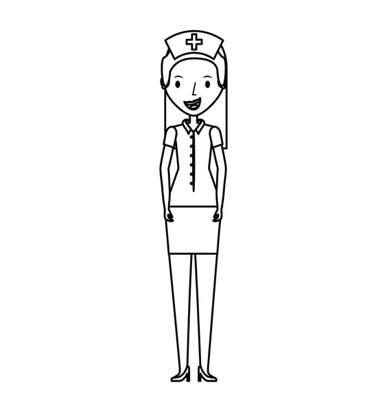 Schattig verpleegkundige avatar karakter — Stockvector