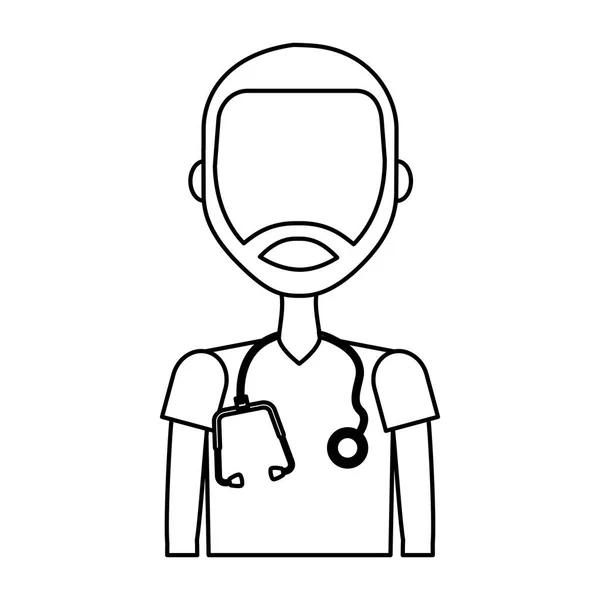 ตัวละครอวตารของแพทย์มืออาชีพ — ภาพเวกเตอร์สต็อก