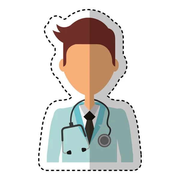 Profesional médico avatar carácter — Vector de stock