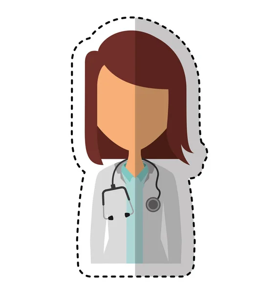 Profesional médico avatar carácter — Archivo Imágenes Vectoriales