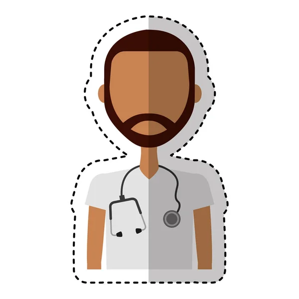Профессиональный аватар врача — стоковый вектор