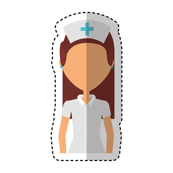 Söt sjuksköterska avatar tecken — Stock vektor