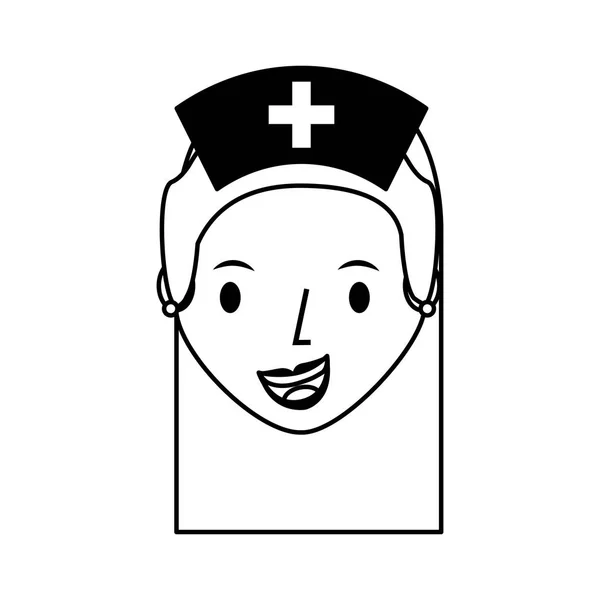 Cute nurse avatar character — Stock Vector