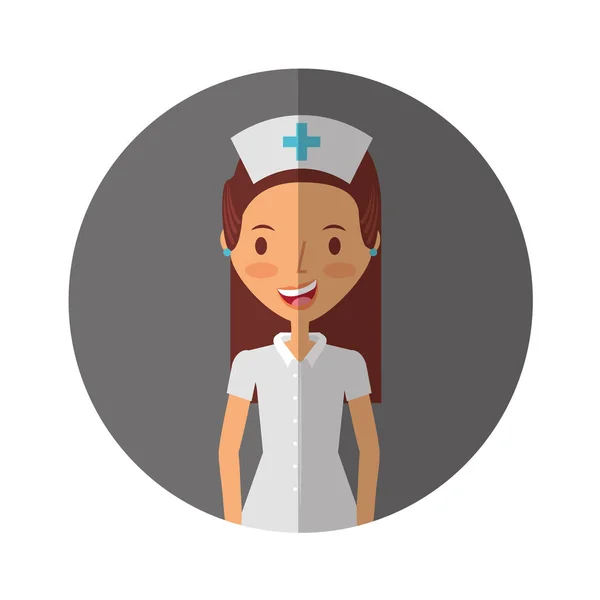 Söt sjuksköterska avatar tecken — Stock vektor
