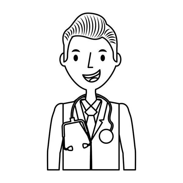 Professionel læge avatar karakter – Stock-vektor