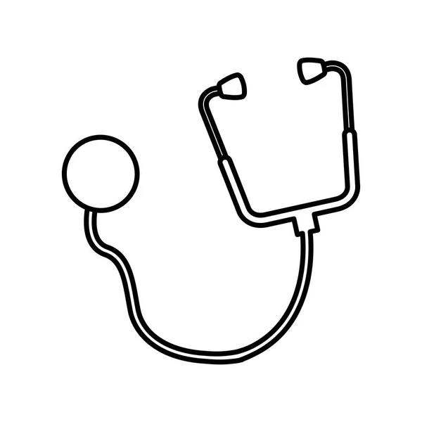 Stethoscope medical isolated icon — Stock Vector