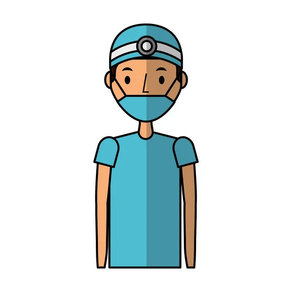 Professional surgeon avatar character — Stock Vector