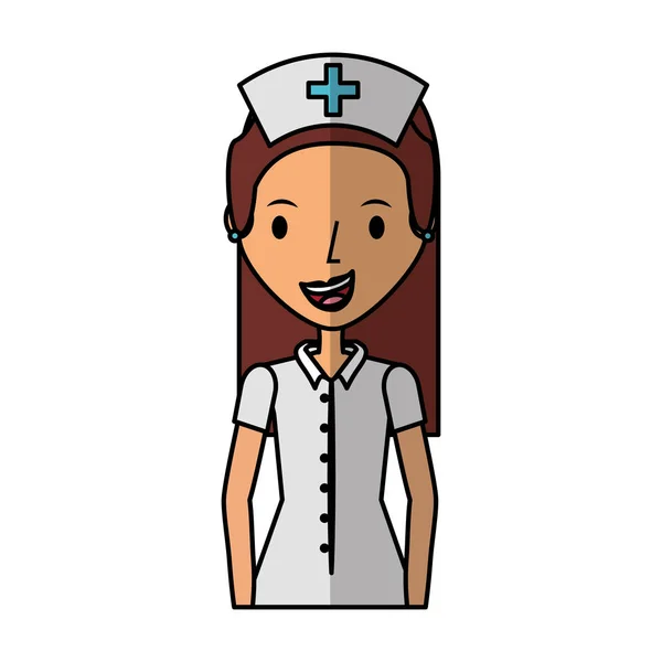 Enfermeira bonito avatar personagem — Vetor de Stock