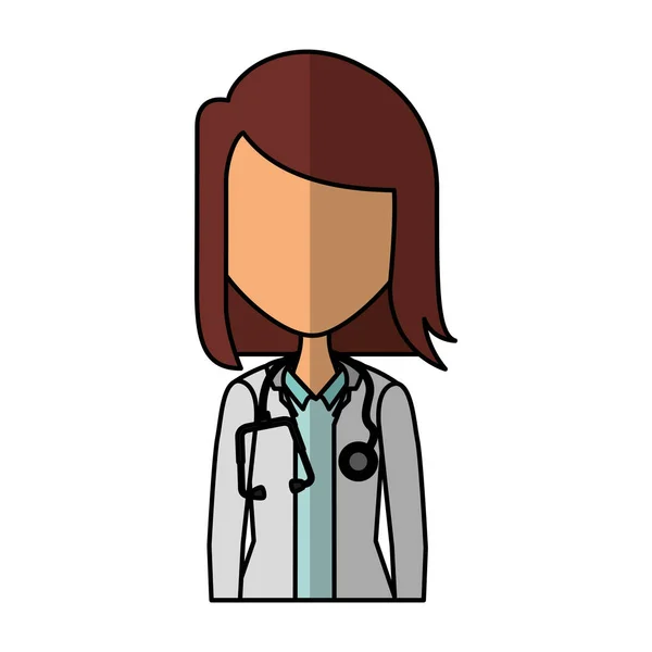 Profesional médico avatar carácter — Vector de stock