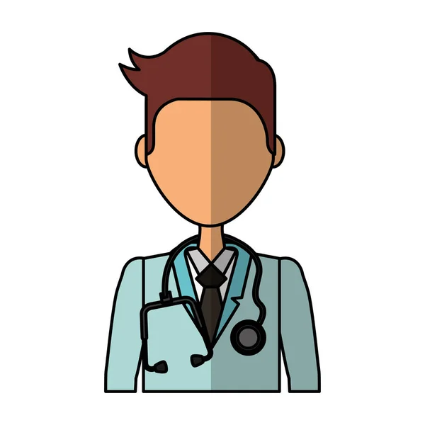 Profesionist medic avatar caracter — Vector de stoc