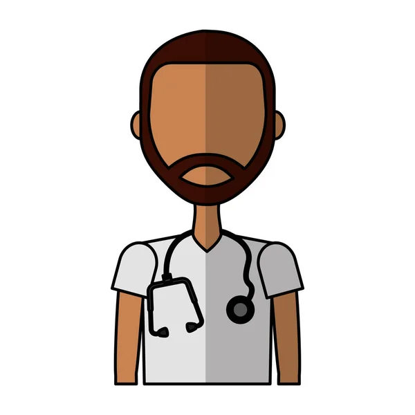 Médico profissional caráter avatar — Vetor de Stock