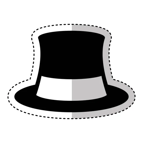 Chapéu de cavalheiro ícone isolado — Vetor de Stock