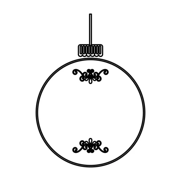 Різдвяний м'яч ізольована ікона — стоковий вектор
