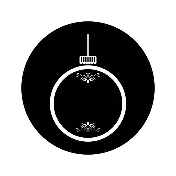 Boule de Noël icône isolée — Image vectorielle