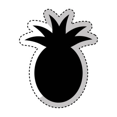Ananas taze meyve izole simgesi
