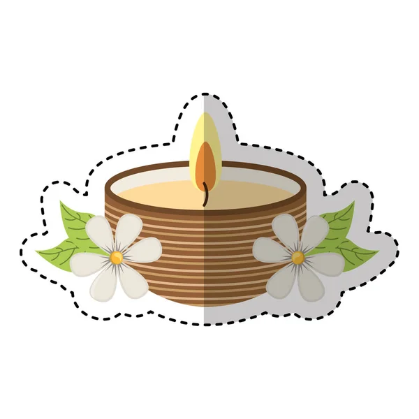 Svíčka spa aroma terapie — Stockový vektor