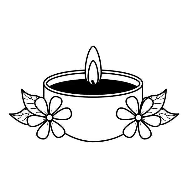 Terapia de aroma de spa de vela — Archivo Imágenes Vectoriales