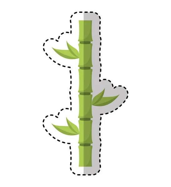 Plante de bambou icône isolée — Image vectorielle