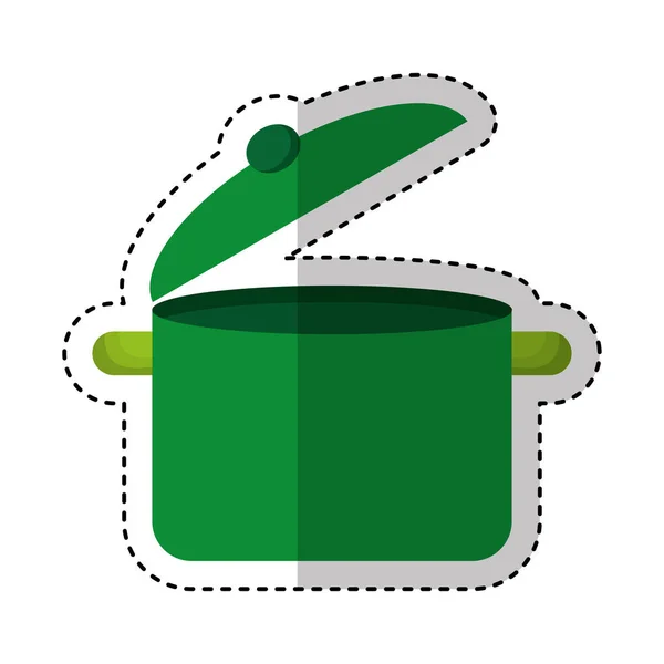 Pot de cuisine icône isolée — Image vectorielle