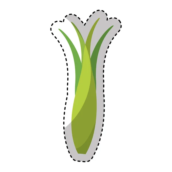 Soğan dal taze sebze izole simgesi — Stok Vektör