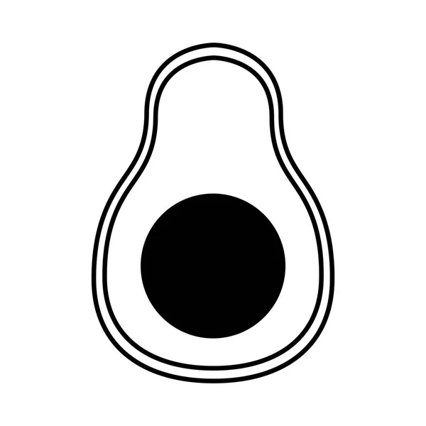 Avocado vers groente geïsoleerd pictogram — Stockvector