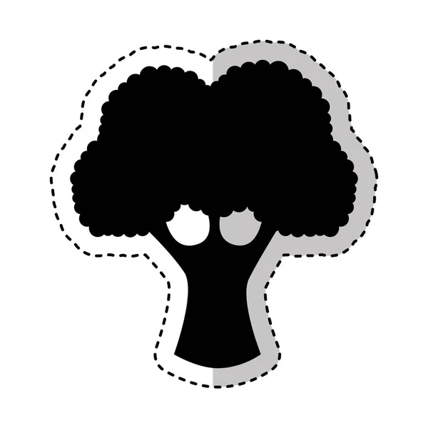 Broccoli frisk vegetabilsk isoleret ikon – Stock-vektor
