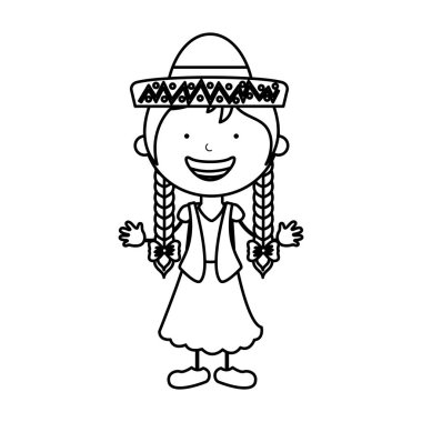 Meksikalı küçük kız karakter