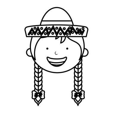 Meksikalı küçük kız karakter