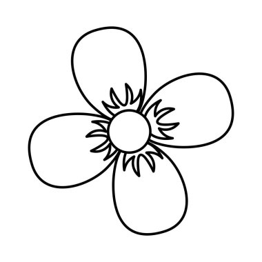 Sevimli çiçek dekoratif simgesi